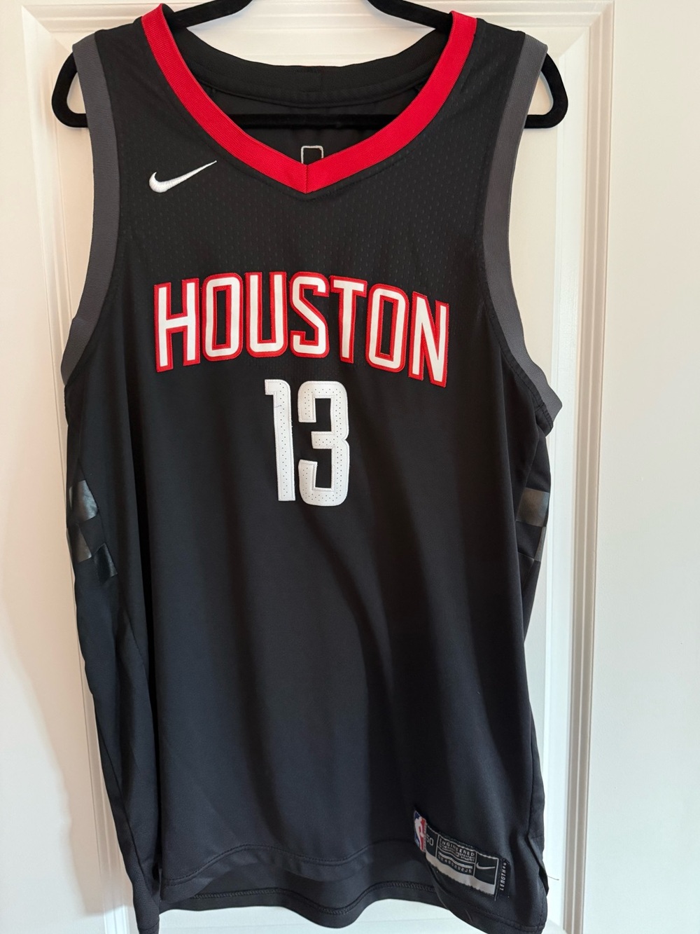 James Harden Houston Rockets #13 Black Basketball Jersey Size 50 +4